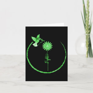 Hummingbird Daisy Ribbon Mental Health Awareness C Card