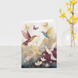 Hummingbird Earthtones Card