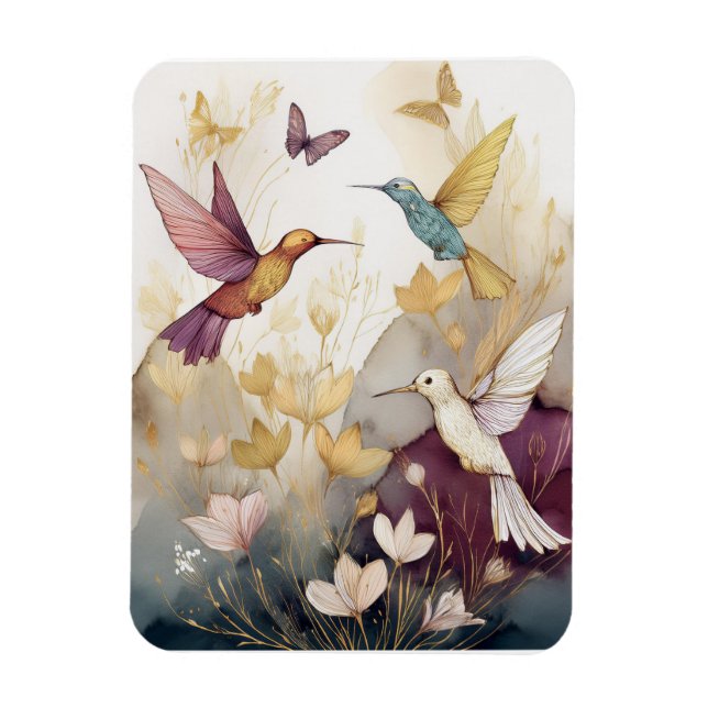 Hummingbird Earthtones Magnet (Vertical)