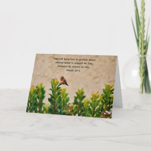 Hummingbird Encouragement Friendship Faith Card