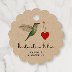 Hummingbird Favour Tags