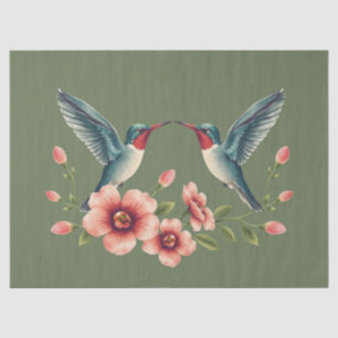 Hummingbird Floral  Tissue Paper