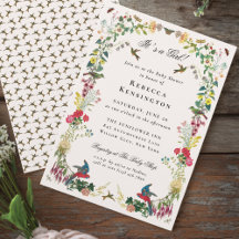 Hummingbird Floral Vintage Baby Shower 