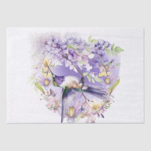 Hummingbird Floral Watercolor Tissue Paper