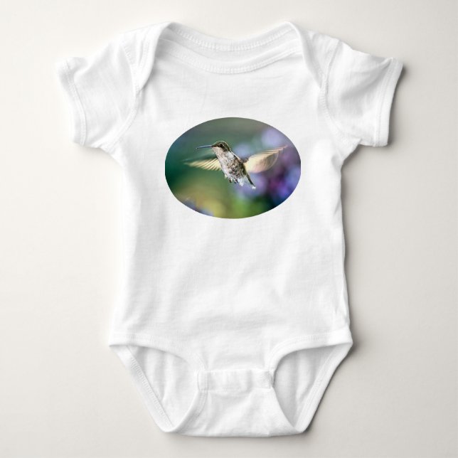 Hummingbird Flying Baby Bodysuit (Front)