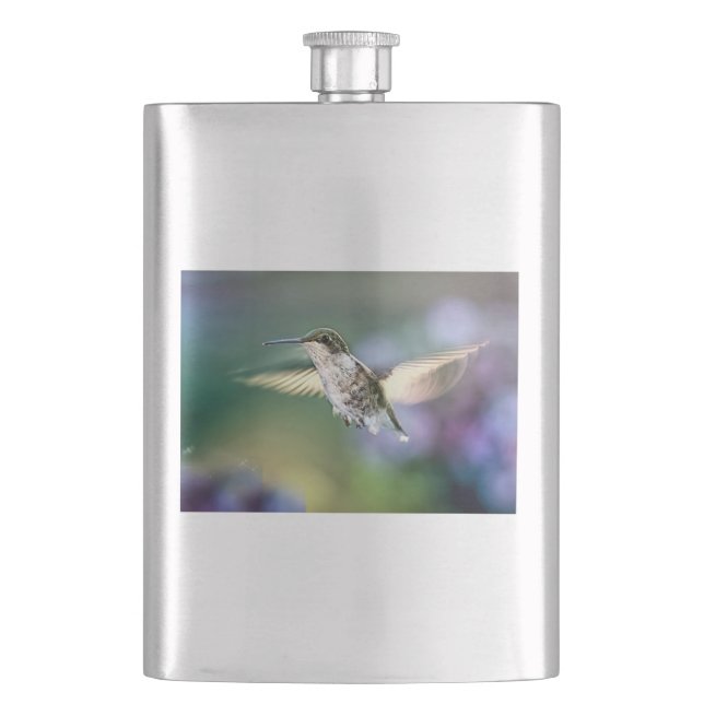 Hummingbird Flying Hip Flask (Front)