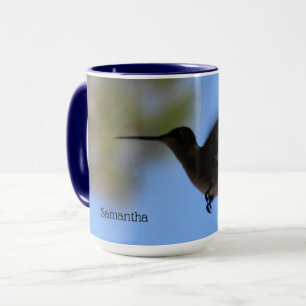 Hummingbird Flying Personalised Mug