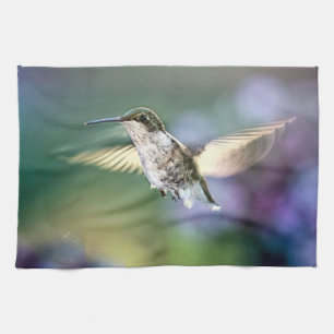 Hummingbird Flying Tea Towel