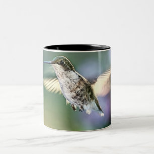 Hummingbird Flying Two-Tone Coffee Mug