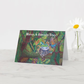 Hummingbird Folded Greeting Card