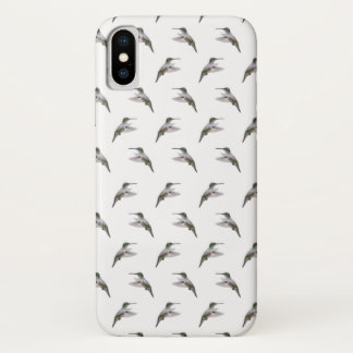 Hummingbird Frenzy iPhone X Case (choose colour)