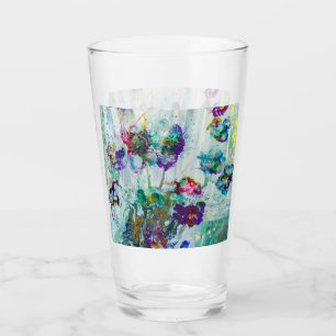 Hummingbird garden abstract painting  glass