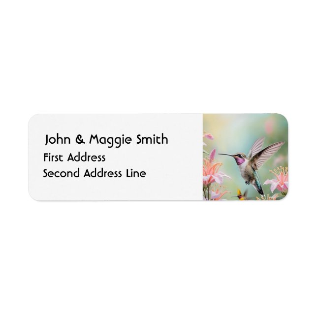 Hummingbird Garden Bird Wildlife Art (Front)