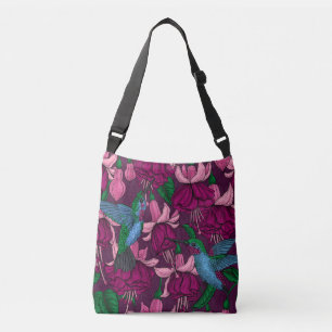 Hummingbird garden crossbody bag