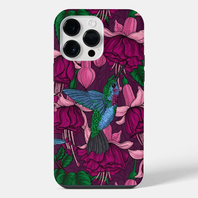 Hummingbird garden iPhone case (Back)