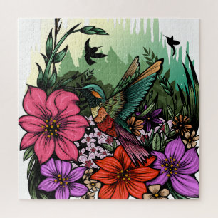 Hummingbird Garden Jigsaw Puzzle