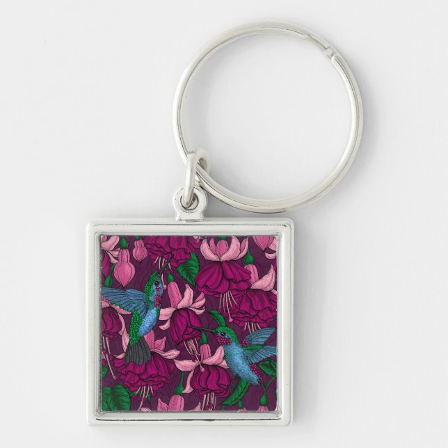 Hummingbird garden key ring (Front)