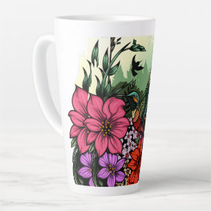 Hummingbird Garden Latte Mug