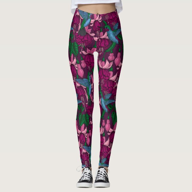 Hummingbird garden leggings (Front)