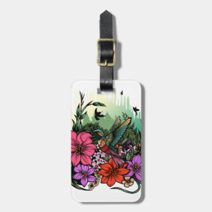 Hummingbird Garden Luggage Tag