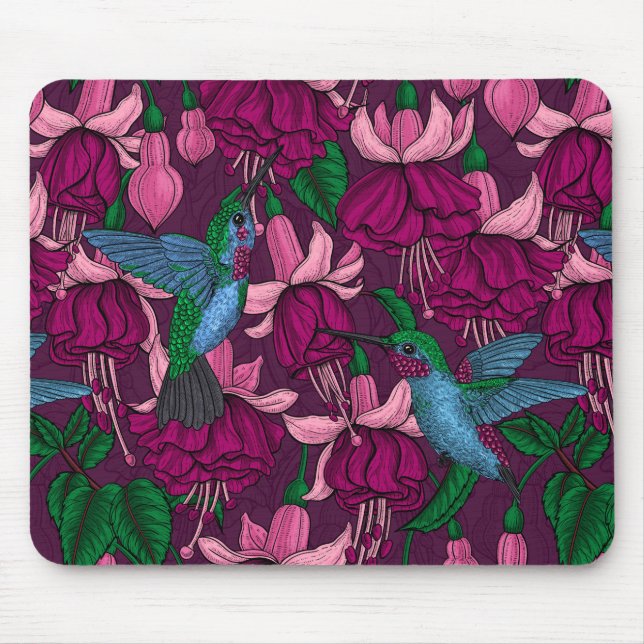 Hummingbird garden mouse mat (Front)