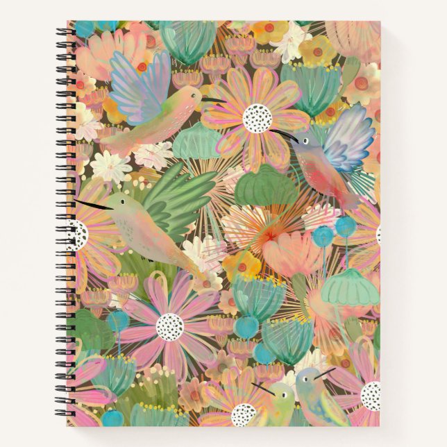 Hummingbird garden notebook (Front)
