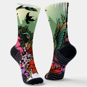 Hummingbird Garden Socks
