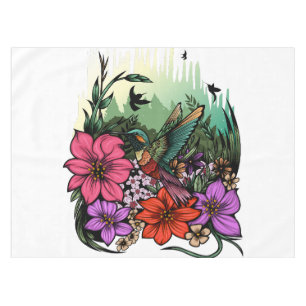 Hummingbird Garden Tablecloth