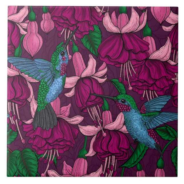 Hummingbird garden tile (Front)
