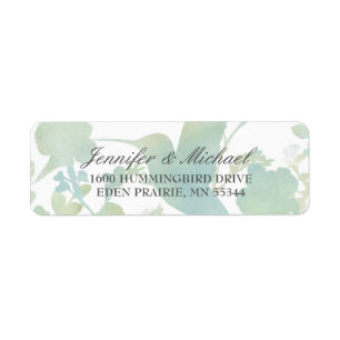 Hummingbird Garden Watercolor Elegant Wedding