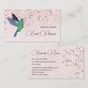 Hummingbird Girly Shiny Business Card