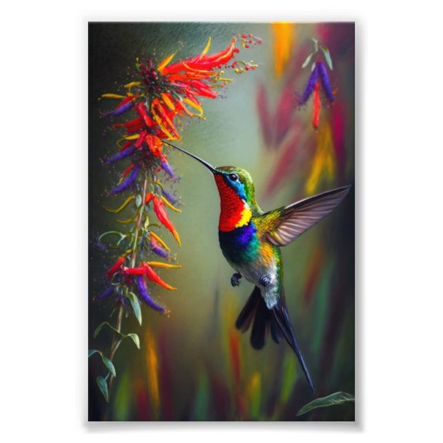 Hummingbird Glory, Bird Art, Hummingbirds Photo Print (Front)