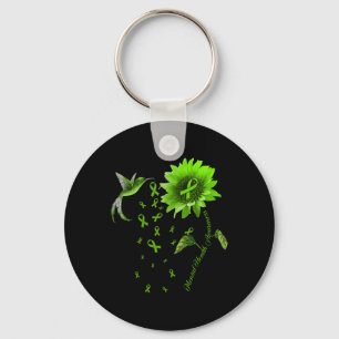 Hummingbird Green Ribbon Mental Health Awareness Key Ring