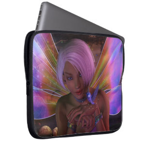 Hummingbird Guardian Fairy Fantasy Art Laptop Sleeve