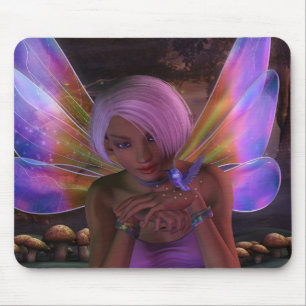 Hummingbird Guardian Fairy Fantasy Art Mouse Mat