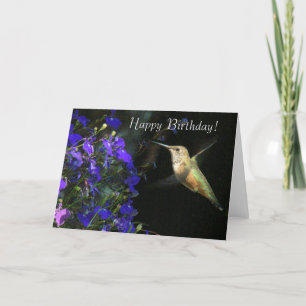 Hummingbird Happy Birthday Card