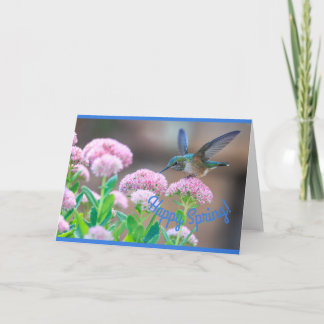 Hummingbird Happy Spring Holiday Card