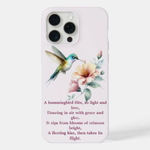 Hummingbird Harmony with Elegant Hibiscus iPhone 15 Pro Max Case
