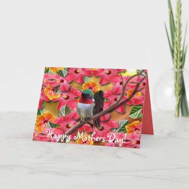 Hummingbird Haven Happy Mothers Day Card (Front)