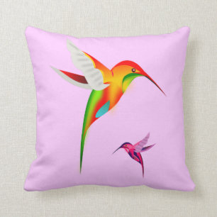 Hummingbird Haven Throw Pillow