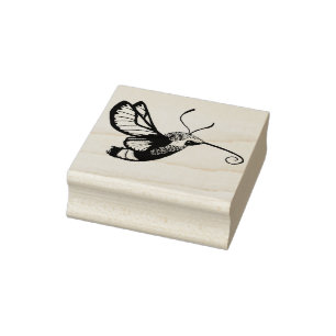 Hummingbird Hawk Moth Rubber Stamp
