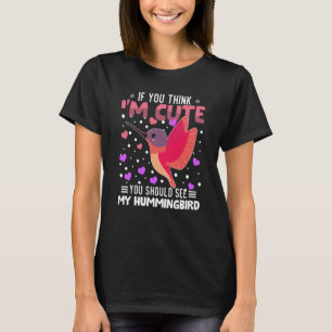 Hummingbird Heart Valentine's Day Animal For Women T-Shirt