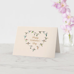 Hummingbird Heart Valentine's Day Card