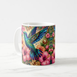 Hummingbird Hibiscus flower Coffee Mug