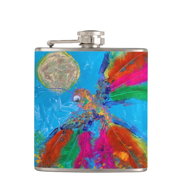 Hummingbird Hip Flask (Front)