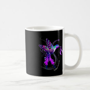 Hummingbird Holding Purple Ribbon Epilepsy Awarene Coffee Mug