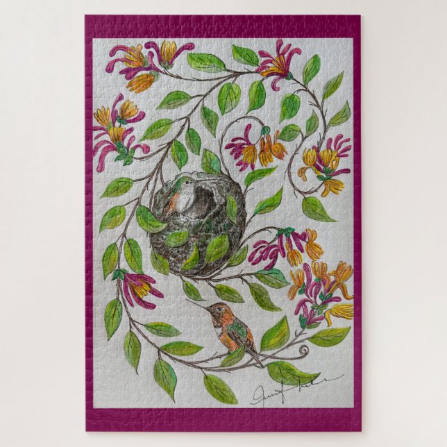  Hummingbird Home Puzzle (Vertical)