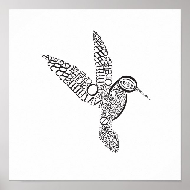 Hummingbird in Baskerville Poster (Front)