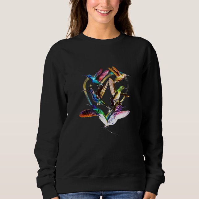 Hummingbird In Flight Bird  Tropical Bird Sweatshirt (Front)