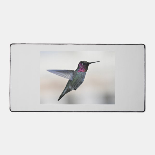 Hummingbird In Flight Desk Mat (Front)